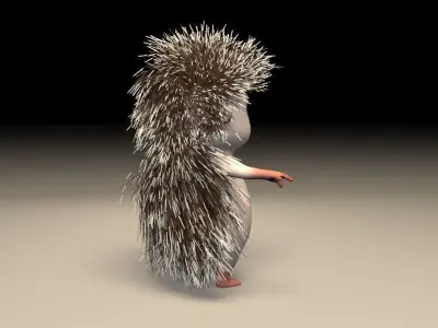 cartoon hedgehog Low-poly 3D model