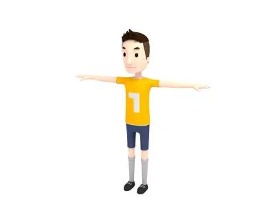 CartoonMan005 SoccerPlayer 3D model