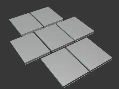 Set of Books Low-poly 3D model