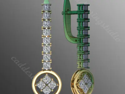 Earrings bi 19 3D print model