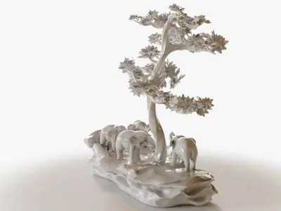 Elephants Play  3D model