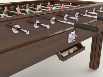 Foosball table 3D model