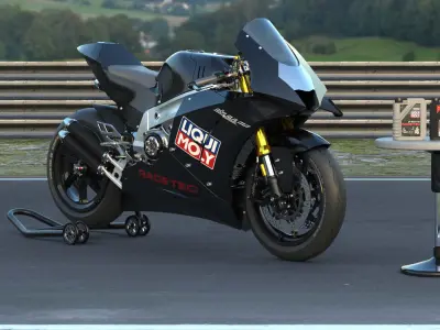 Race Bike Motorcycle Trisula 2 Stroke 3 Cylinder 3D model
