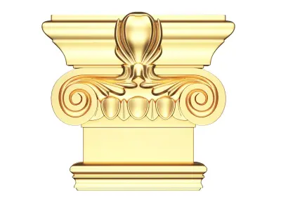 Antique Ionic capital 02 Low-poly 3D model
