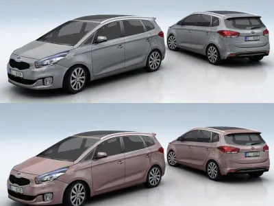Kia Carens Low-poly 3D model