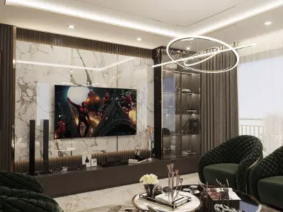  Luxurious and Inviting Living Space 3D model