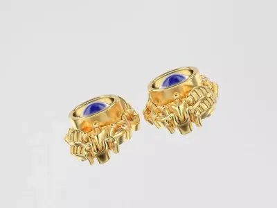 pearl filigree earring 3D print model