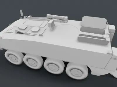 Mowag Piranha V Low-poly 3D model