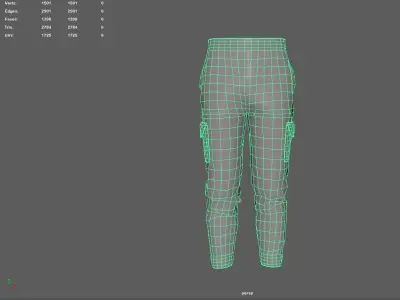 Pants for Game  Low-poly 3D model
