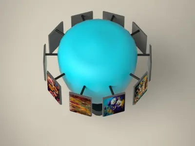 Frame Stand Low-poly 3D model