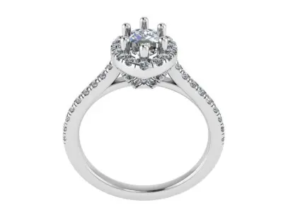 Marquise Halo Ring 4017 3D print model