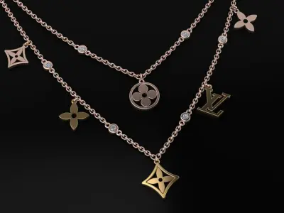 Louis Vuitton Necklace  3D print model