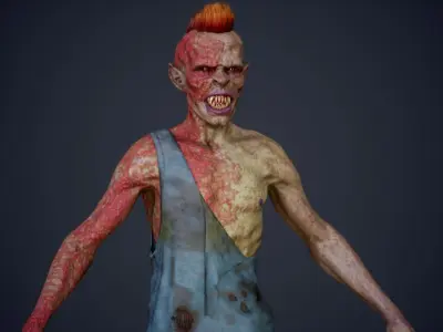 Zombie Pack 02 Low-poly 3D model
