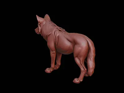 Wolf Animal Sculpture 3D print model purchase