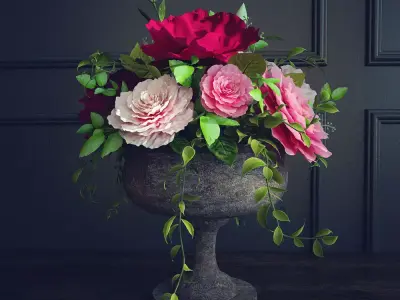 Floral arrangement 3D model