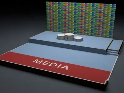 Sport Final Ceremony Award Area Free low-poly 3D model