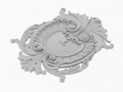 Cartouche Ornament 005 3D model