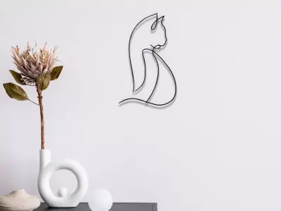 Cat Wall Art 3D print model buy