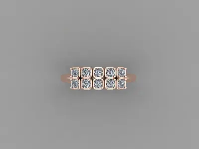 Solitaire Ring Version 1 SR10 3D model