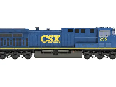 CSX Diesel Electric Locomotive 3D model