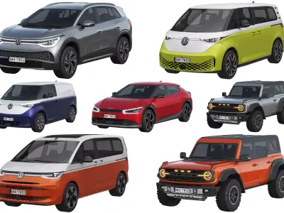 HQ cars collection 18 3D Model Pack