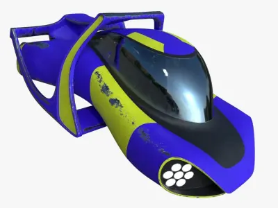 Hover car PBR 3D model
