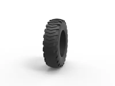 Pulling tractor rear tire 7 Scale 1 to 25 3D print model