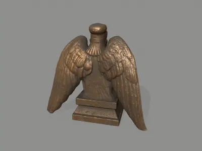 Angel Statue Low-poly 3D model