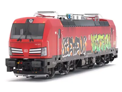Siemens Vectron DB with Graffiti 3D model
