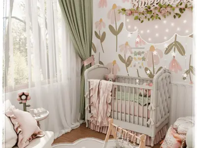 Spring Baby Room Blender Scene 3D model