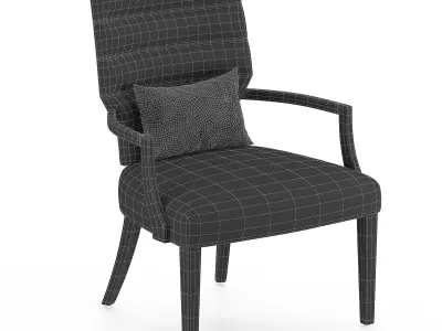 Lucrezia Low Armchair Low-poly 3D model