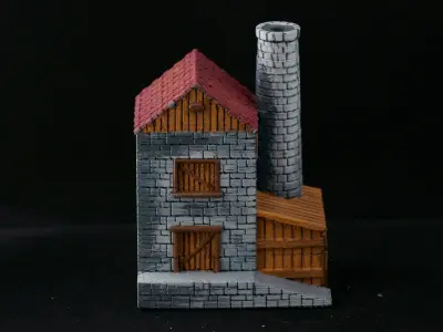 Medieval House 54 3D print model 3D model