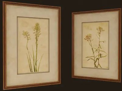 Old Picture Frames - PBR Game Ready Low-poly 3D model