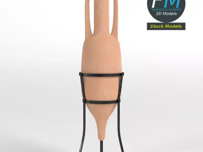 Roman amphora on stand 1 3D model