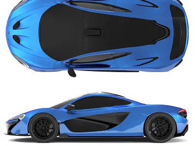 mclaren p1 Low-poly 3D model by abumo