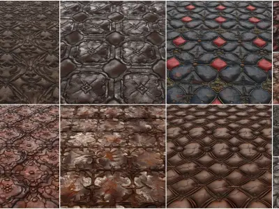 Leather PBR Texture VOL01 4K Seamless PNG PBR Textures Texture