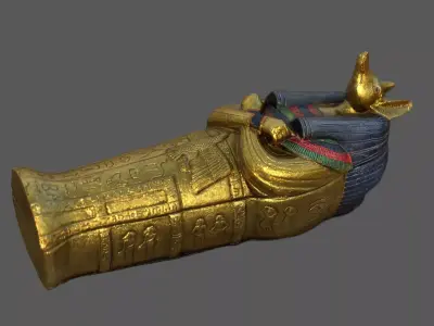 Anubis Sarcophagus Low-poly 3D model