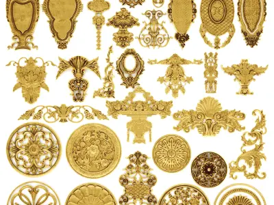 Cartouches SET 40 3D model