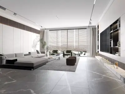 living Modern room 3D model