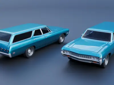 Chevrolet Impala Wagon 1968  3D print model