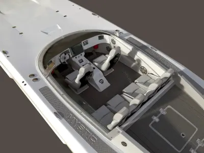 Powerboat   white 3D model