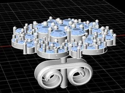 van cleef earring diamond jewellery 3D print model