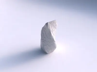 Vase twisted bent quadratic with organic cells 3D print model