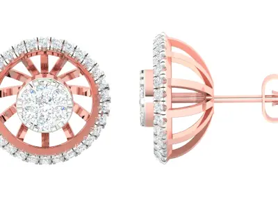 Women Earrings 3dm STL OBJ FBX Renders Details 3D print model get