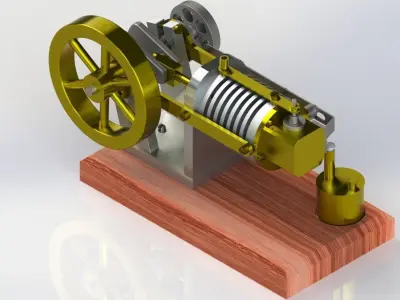 Air cooled vacuum engine  3D model
