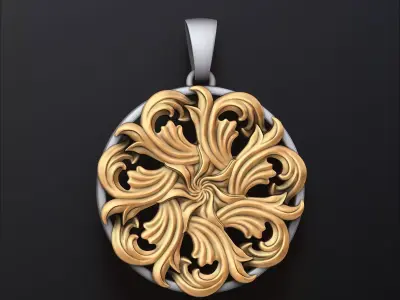 Pendant With Ornamental Details 3D print model