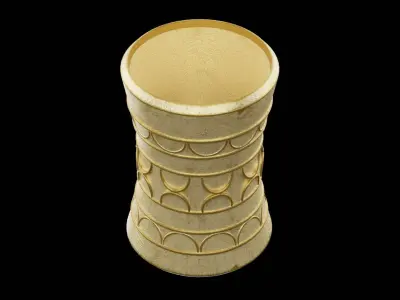 Golden Bracer  Low-poly 3D model