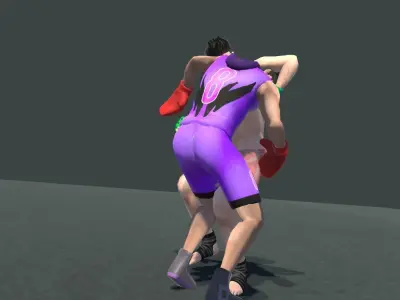 MMA Fight Animations  Low-poly 3D model