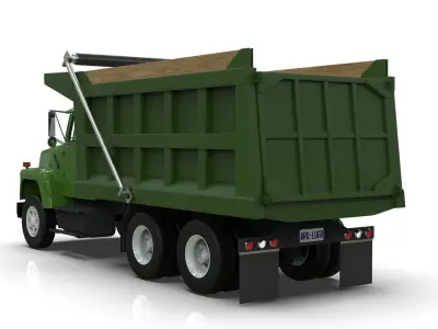 L9000 Tandem Dump Truck 3D model