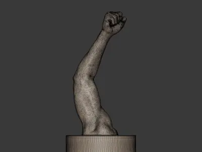 Hand - Fist - Arm Figurine -- Ready for 3D Printing 3D print model
